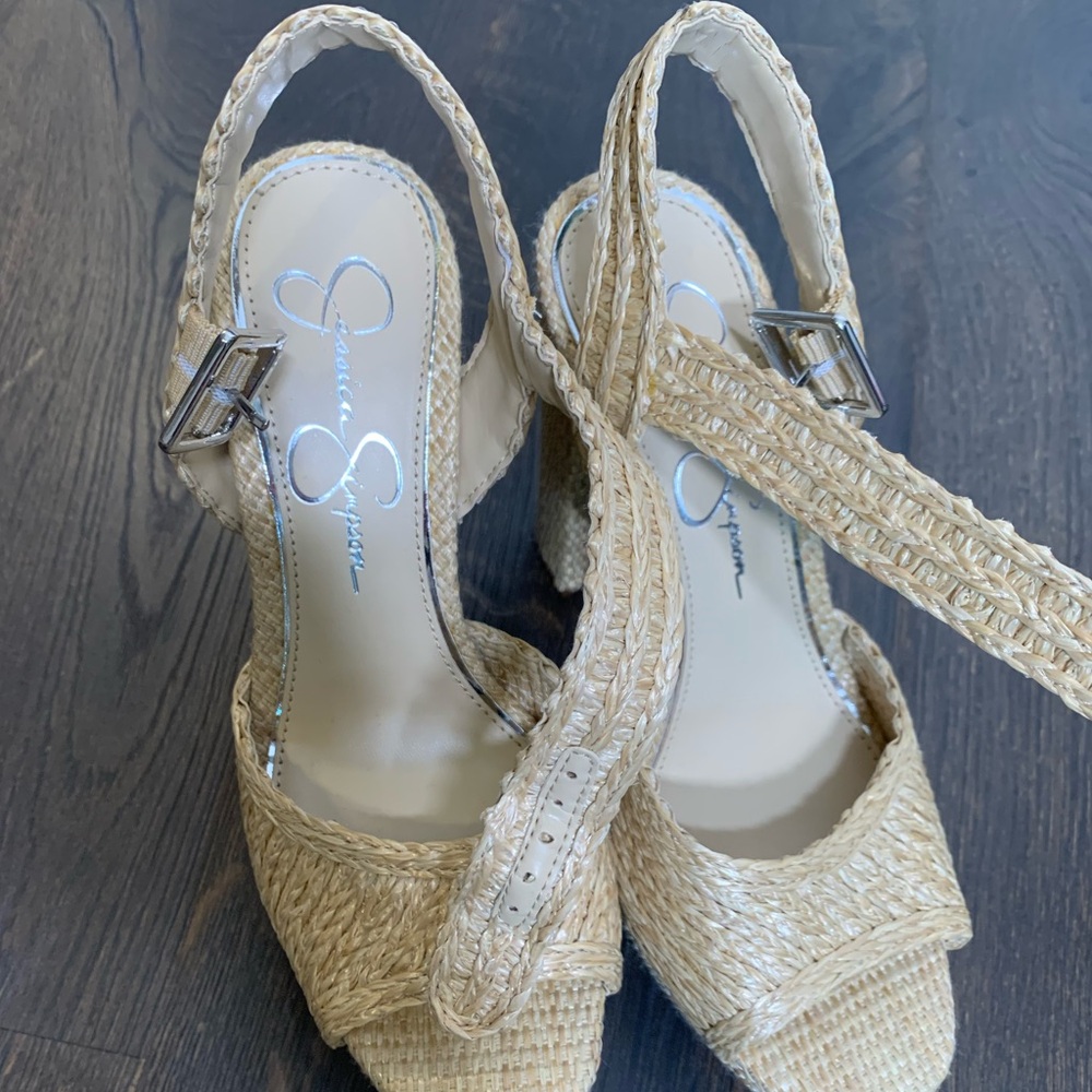 Raffia Platform Sandal - Never Worn. - image 2
